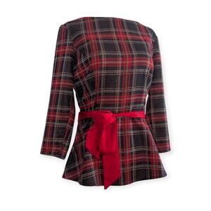 Alexia Admor Nostalgic Peplum Top ~ NEW NWT XS